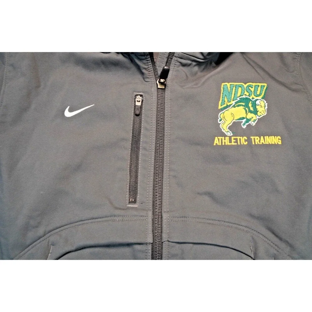 Nike Jacket Mens Small Gray NDSU Bison Athletic Training Sanford Health Full Zip